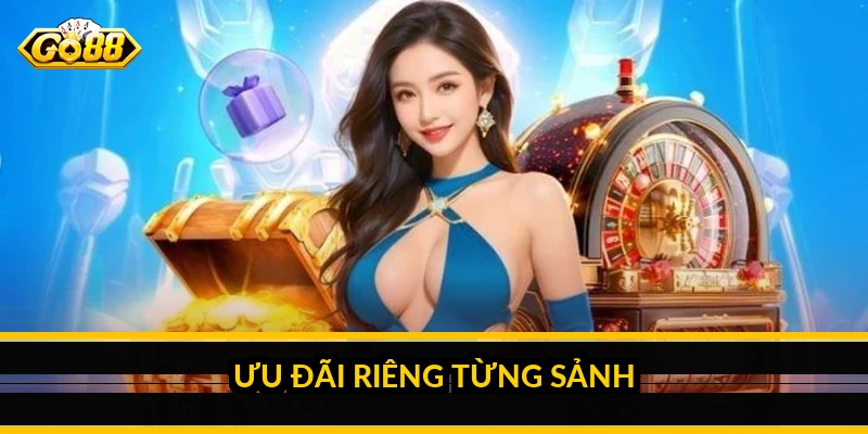 Khuyến mãi Go88 - tổng hợp các gói ưu đãi và thưởng thành viên Ưu đãi riêng từng sảnh